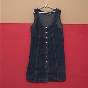 Denim overall dress